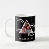 Mug Meilleure Fête des pères papa du monde photo noir (Gauche)