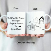 Mug Meilleure fille et père Longue distance Love Coffe