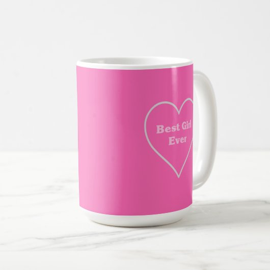 Mug Meilleure fille jamais (Devant droit)