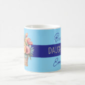 Mug Meilleure fille jamais fleurs gerbera bleu (Centre)