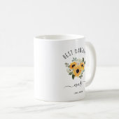 Mug Meilleure fille jamais | Joli tournesol rustique (Devant droit)