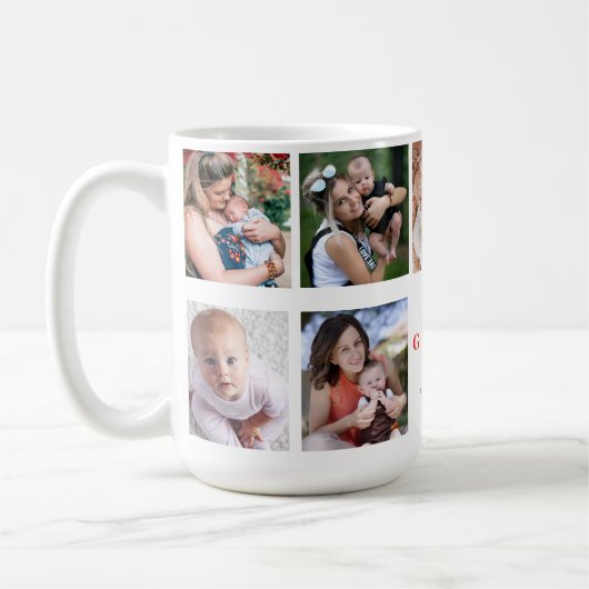 Mug Meilleure grand-mère | Collage photo mignon (Gauche)