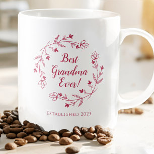 Mug Meilleure Grand-mère Couronne de Famille Année Mag