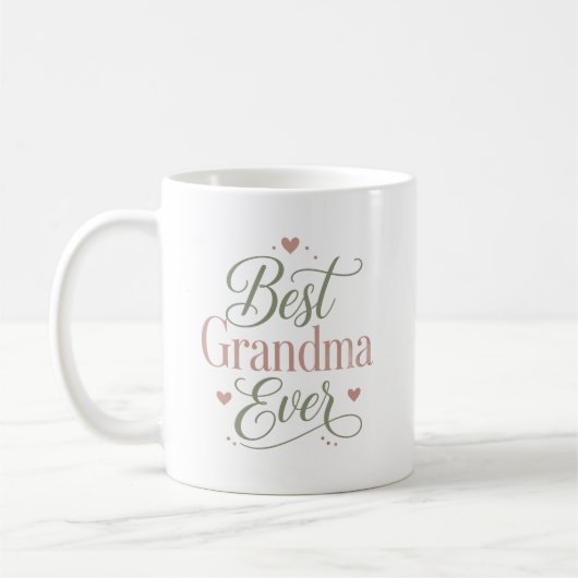 Mug Meilleure Grand-mère Élégant Cadeau (Gauche)