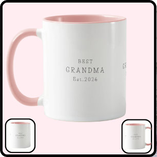 Mug Meilleure Grand-Mère Est Date Personnalisée Minima