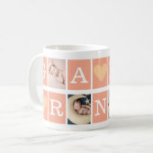 Mug Meilleure grand-mère Ever Script Moderne 4 Collage (Devant gauche)