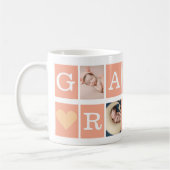 Mug Meilleure grand-mère Ever Script Moderne 4 Collage (Gauche)