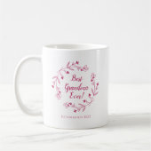 Mug Meilleure grand-mère Jamais Famille Florale Wreath (Gauche)