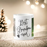 Mug Meilleure grand-mère jamais noir blanc 2 photos co<br><div class="desc">Meilleure grand-mère jamais,  éditable couleurs noir et blanc,  avec 2 photos collage grille,  ajoutez vos photos de famille préférées,  avec une élégante typographie de script.</div>