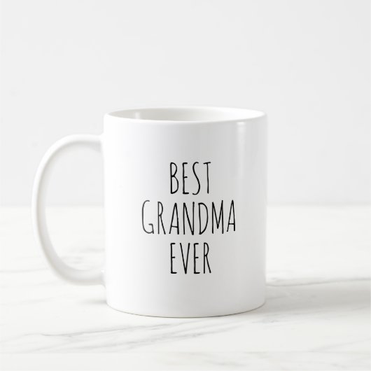 Mug "Meilleure grand-mère jamais" Simple et moderne fe (Gauche)