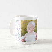 Mug Meilleure grand-mère jamais violet Turquoise photo (Devant gauche)
