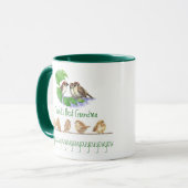 Mug Meilleure grand-mère, mignonne famille d'oiseaux (Devant gauche)