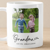 Mug Meilleure Grand-mère Moderne Script 1 ou 2 Photos