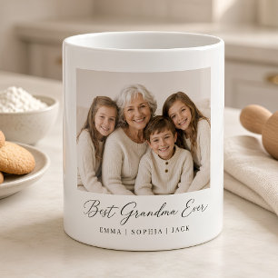Mug Meilleure Grand-mère Personnalisée avec Photo des