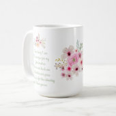 Mug Meilleure GRAND-MÈRE POEM du monde, Floral Personn (Devant gauche)