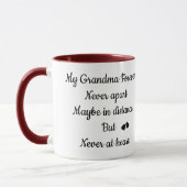 Mug Meilleure grand-mère pour toujours longue distance (Gauche)