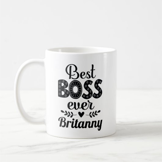 Mug Meilleure idée de cadeau pour Boss Ever (Gauche)