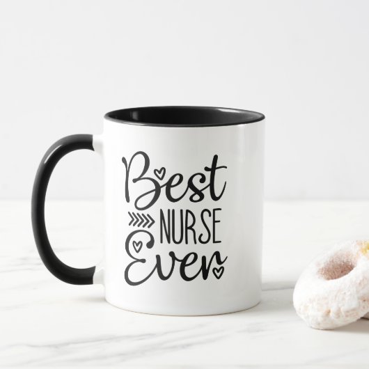 Mug Meilleure infirmière de tous les temps (Avec donut)