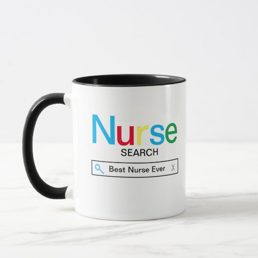 Mug Meilleure infirmière jamais moteur de recherche Ré (Gauche)