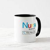 Mug Meilleure infirmière jamais moteur de recherche Ré (Devant droit)