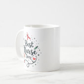 Mug Meilleure infirmière - Nom personnalisé (Devant gauche)