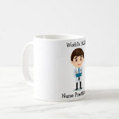 Mug Meilleure infirmière praticienne du monde, Brunett (Devant gauche)