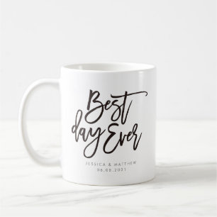 Mug Meilleure journée de calligraphie personnalisée
