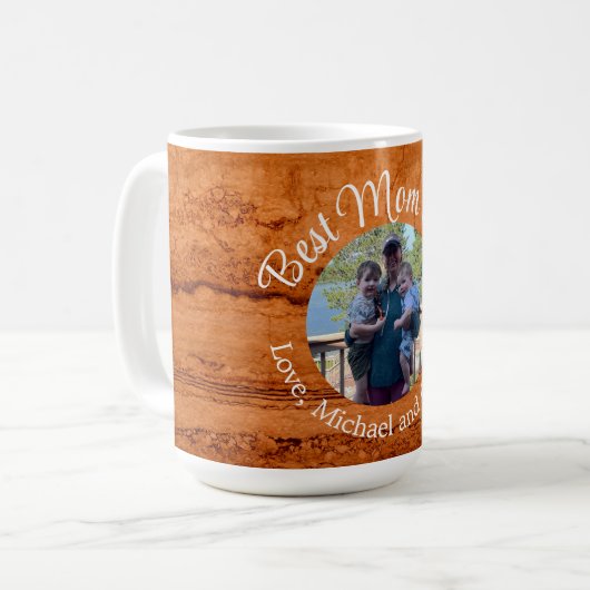 Mug Meilleure Mama, Granite de Cuivre Canyon, or ambre (Devant gauche)