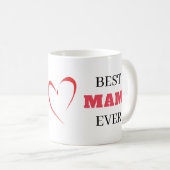 Mug Meilleure Mama Jamais Élégant Chic Coeur élégant (Devant droit)