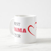 Mug Meilleure Mama Jamais Élégant Chic Coeur élégant (Devant gauche)