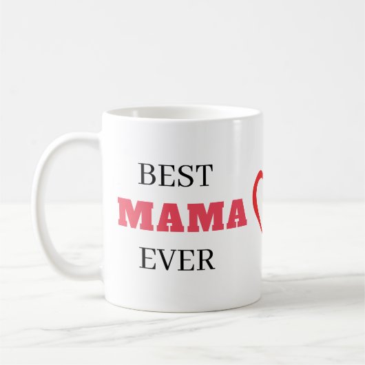 Mug Meilleure Mama Jamais Élégant Chic Coeur élégant (Gauche)