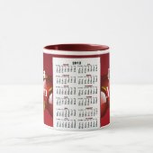 Mug Meilleure Maman 2012 Calendrier Rouge Ornements Ca (Centre)