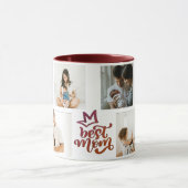 Mug Meilleure maman 6 photos personnalisées (Centre)