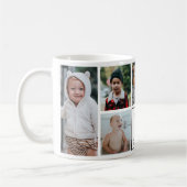 Mug Meilleure Maman Actuelle Collage de 7 Photos & Nom (Gauche)
