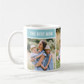 Mug Meilleure Maman Aqua Blue Mothers Day Photo Collag (Gauche)