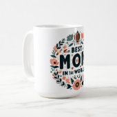 Mug Meilleure maman au monde - Fleur de fer (Devant gauche)