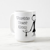 Mug Meilleure maman avec mère et fille (Devant gauche)