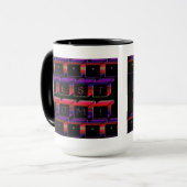 Mug Meilleure maman Blocs colorés et Arrière - plan no (Devant gauche)