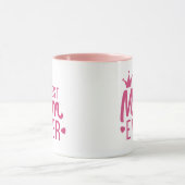 Mug Meilleure maman branchée jamais rose Typographie M (Centre)