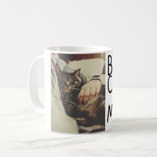Mug Meilleure maman chat papa ajouter chat photo nom c (Devant gauche)