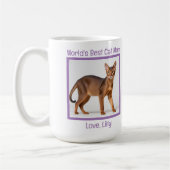Mug Meilleure maman chatte du monde Personnaliser (Aby (Gauche)