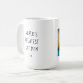 Mug Meilleure maman chatte du monde - photo de Noël (Devant gauche)