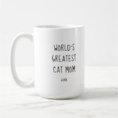 Mug Meilleure maman chatte du monde - photo de Noël (Gauche)
