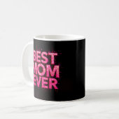 Mug Meilleure maman Citer jamais Papillon rose (Devant gauche)
