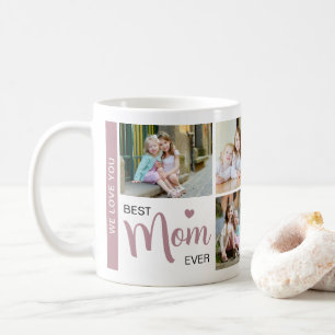Mug Meilleure Maman Collage Photo Mauve Fête des Mères