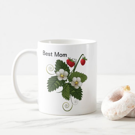 Mug Meilleure Maman Conception Botanique Florale de Fr (Avec donut)