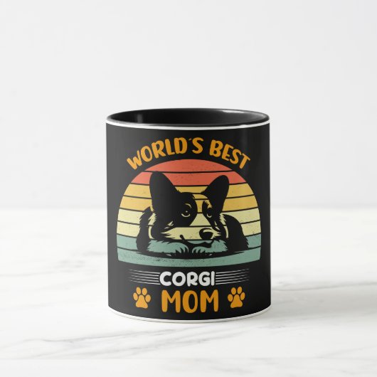 Mug Meilleure maman Corgi du monde drôle (Centre)