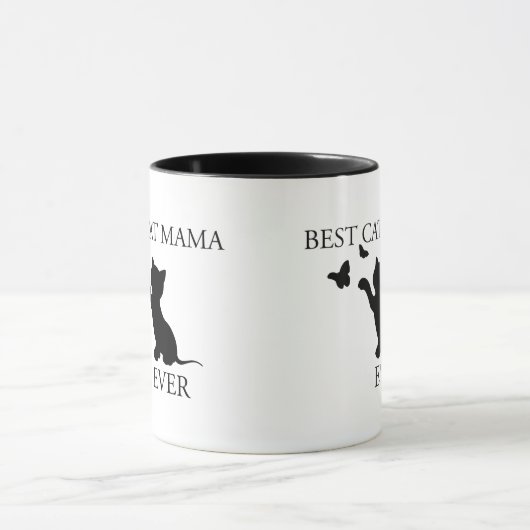 Mug Meilleure maman de chat (Centre)