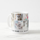 Mug Meilleure Maman de Chat 8 Collage de Photos (Devant gauche)