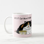 Mug Meilleure maman de chat Calico gâtée Fête des mère (Gauche)